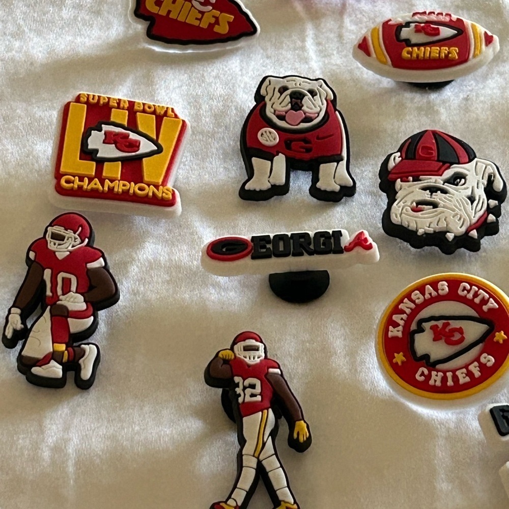 Shoe Charms for crocs clogs Decoration, Team Charms for Chiefs sports fans 42 pc - Picture 5 of 10